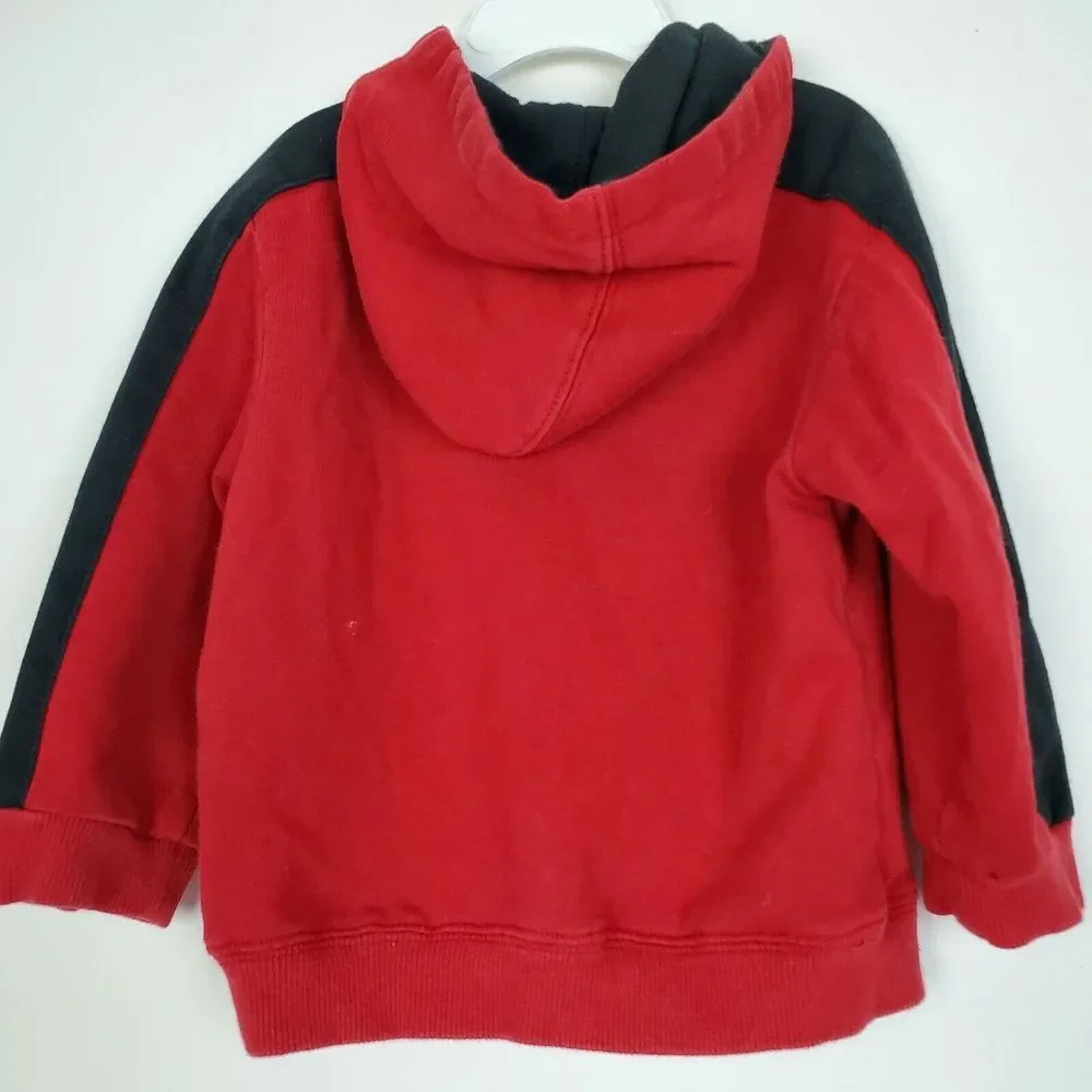 Nike‎ Toddler Boys Full Zip Hoodie Sweatshirt 24M Red Black
